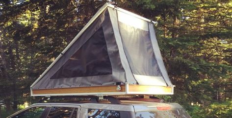 Diy Roof Top Tent, Car Camping Essentials, Modern Roofing, Camper Build, Jeep Camping, Rooftop Tent, Porch Roof, Steel Roofing, Roof Tent