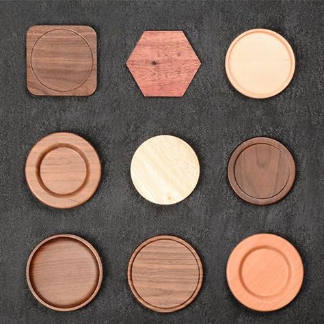 The common shapes of wooden coasters are circles, squares, and hexagons. Most customers like to make it into a small tray style, on the one hand, the collocation is beautiful, and on the other hand, the cup is placed more stable. Besides wood, ceramic and PU leather are also popular.💓 Wood Ceramic, Tray Styling, Small Tray, Wooden Coasters, The Common, Cupping Set, Circles, Pu Leather, The One