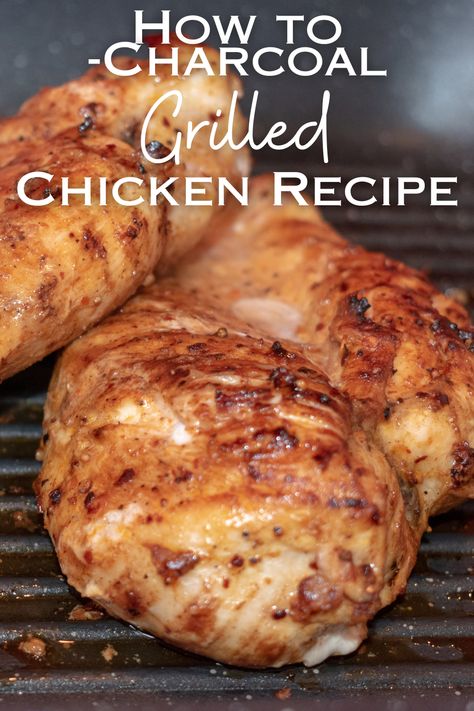 Charcoal Chicken Recipe, Grilled Split Chicken Breast, Grilled Chicken Leg Quarters, Grilled Boneless Chicken Breast, Charcoal Grill Recipes, Charcoal Grilled Chicken, How To Grill Chicken, Vegan Grilling Recipes, Grilled Whole Chicken