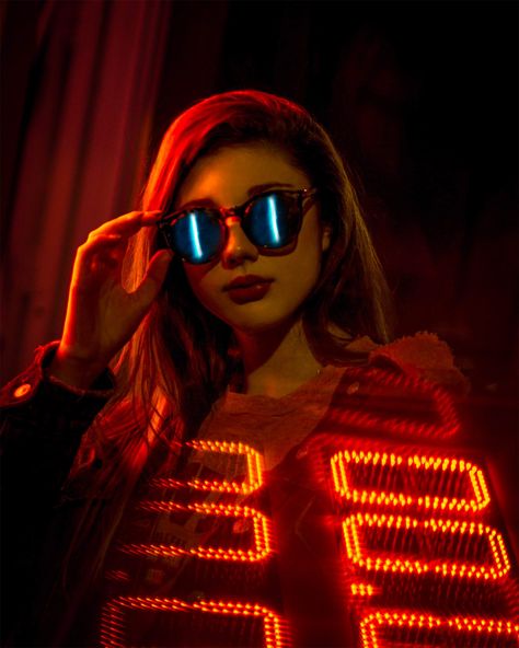 Neon Portraits by Turbolera | Daily design inspiration for creatives | Inspiration Grid Sunglasses Reflection, Urban Places, Colour Gel Photography, Runner Style, Neon Photography, Classic Poems, Neon Girl, Joker Poster, Batman Fan Art