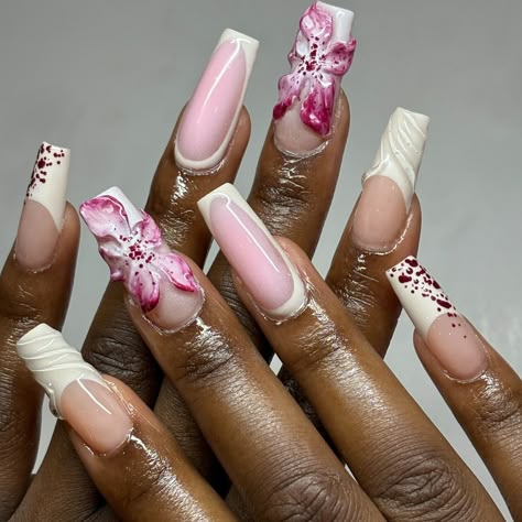 pretty pink nails 💅🏾🌺🎀💕 end of June slots are out 10th June! Link in bio to book ✨ inspo @myprettyset ✨ #nailart #westlondonnails #westlondonnailtech Pretty Pink Nails, Pink Tip Nails, Claw Nails, Classy Acrylic Nails, Bling Acrylic Nails, Instagram Nails, Minimalist Nails, Dream Nails, Fire Nails