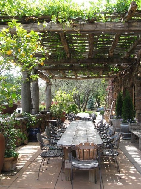 Rustic Pergola, Italian Farmhouse, Backyard Pergola, Beautiful Outdoor Spaces, Have Inspiration, Pergola Kits, Pergola Plans, Diy Pergola, Pergola Patio