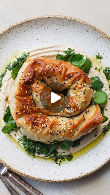 SO VEGAN on Instagram: "Get this incredible Börek recipe EXCLUSIVELY in the @sovegan app 🔥

Börek is synonymous with Turkish cuisine - but you’ll also find variations of this delicious filo pie in North Africa, the Balkans and many other regions!

Our vegan version - which is loosely inspired by one of our favourite dishes at the amazing @mallowlondon - uses tofu and spinach, and we serve it with a super creamy whipped tahini.

It’s also packed with a whopping 37g of protein per serving 💪

You’ll find the full recipe EXCLUSIVELY on the SO VEGAN App! If you haven’t already, start your 7-day free trial to unlock over 400 delicious and fuss-free vegan recipes.

Follow the link in our bio to download the app today 🙏

Big love, Roxy + Ben 💚

#vegan #veganrecipes #veganfood #plantbased" Whipped Tahini, Tofu And Spinach, Borek Recipe, Tomatoes In Oil, Parsley Dressing, Filo Pie, Vegan Dinner Party, Vegan Pies, Family Meal Prep