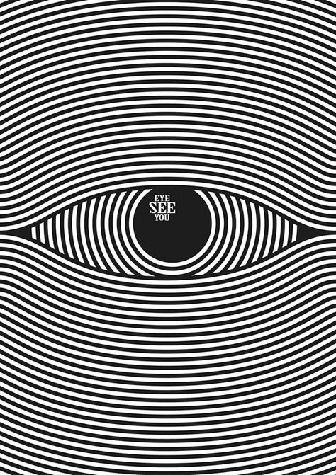 Franck Nederstigt (Dutch, based Amstelveen, Netherlands) - Eye See You Poster Design, 2014 Graphic Design Ideal Logo, Arte Doodle, Eye Illustration, Illustration Simple, Graphisches Design, Easy Drawing Tutorial, 타이포그래피 포스터 디자인, Design Mandala, Drawing Simple