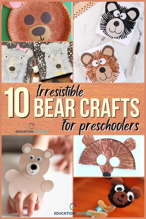 Bear Craft For Preschoolers, Brown Bear Preschool Craft, Teddy Bears Activities Preschool, Easy Bear Crafts For Preschool, Teddy Bear Day Activities Preschool, Bear Wants More Activities Preschool, Bear Projects For Preschool, Teddy Bear Crafts For Preschoolers, Teddy Bear Art For Toddlers