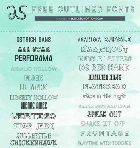 free-outlined-fonts Outline Fonts On Dafont, Outline Fonts Free, Font Outline, Dafont Fonts, Outline Font, Free Commercial Fonts, Business Fonts, Outline Fonts, All Caps Font