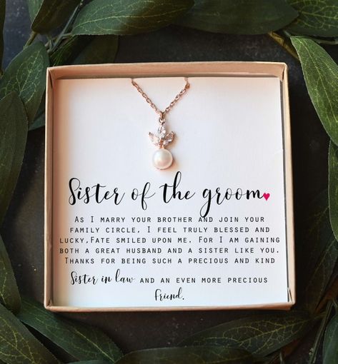 SISTER of the Groomsister in Law Wedding Giftsister in Law - Etsy Wedding Gifts For Wedding Party, Sister Of The Groom Gift, Sister In Law Wedding Gift, Sister In Law Wedding, Brother Of The Groom, Groom Sister, Layer Pearl Necklace, Sister Of The Groom, Sister Wedding Gift