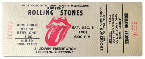 Rolling Stones Concert, Rolling Stones Tour, Sweet Child O' Mine, Concert Ticket, Stone World, All Of The Lights, Ticket Stubs, Big Balloons, Rock Concert