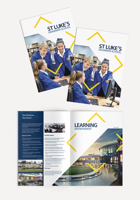 St Luke's Grammar School - Prospectus School Catalog Design, School Booklet Design, Prospectus Design Layout, School Prospectus Design, Booklet Cover Design, University Brochures, College Prospectus, Booklet Design Layout, School Prospectus