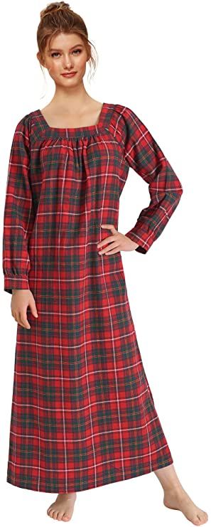 Pajamas Amazon, Long Sleeve Nightgown, Nightgown Pattern, Flannel Robe, Flannel Nightgown, Flannel Women, Nightgowns For Women, Flannel Pajamas, Nightgowns