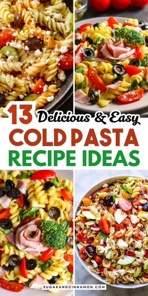 Beat the heat with these easy cold pasta salad recipes! 🥗☀️ Great for entertaining or meal prep, these salads are a delicious way to enjoy fresh ingredients. From creamy to vinaigrette dressings, there's something for everyone. Save this pin for tasty ideas you can whip up anytime! 💕 Pasta Salad For Thanksgiving Dinner, Pasta Salad With Beans Recipes, Pasta Salad Meal Prep Healthy, Banza Pasta Salad Recipes, Best Salads For Dinner, Vege Pasta Salad, Cold Food Ideas Meals, Best Easy Pasta Salad, Capers Pasta Salad