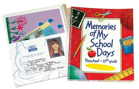 PRICES MAY VARY. Keepsake Book – Documenting preschool through 12th grade, this School Days Memory Book is the perfect way to keep your child’s school memories organized in a single keepsake album Pocket Pages – With 14 pockets pages, this memory keeper is perfect for storing report cards, artwork, awards, school pictures, class photos and other memorabilia Guided Prompts – Each pocket features pre-printed prompts that record your child’s thoughts, stories, favorite subject, friends and more fro Memory Book School, Report Cards, Pocket Pages, Kids School Supplies, Math School, Memory Album, Keepsake Books, 12th Grade, School Memories