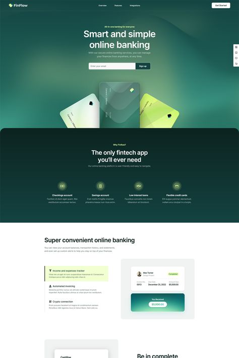 FinFlow is the ultimate banking, finance & Fintech WordPress theme. It features a clean and modern design, powerful features, and a fully responsive #Service_Offering_Design #Banking_Landing_Page #Financial_Services_Marketing #Website_Design_Finance Service Offering Design, Modern Finance Logo, Banking Landing Page, Website Design Finance, Startup Website Design, Finance Website Design Inspiration, Finance Web Design, Fintech Website Design, Bank Website Design