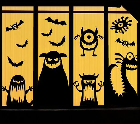 Halloween Window Decals, Halloween Window Display, Halloween Window Silhouettes, Halloween Window Clings, Halloween Window Decorations, Halloween Decals, Halloween Facts, Halloween Window, Halloween Silhouettes