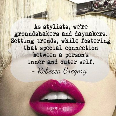 As stylists, we're groundshakers and daymakers. Setting trends, while fostering that special connection between a person's inner and outer self <3 Cosmetology Quotes, Hairdresser Humor, Stylist Humor, Hairstylist Humor, Hair Salon Quotes, Stylist Quotes, Hairdresser Quotes, Salon Life, Hairstylist Quotes