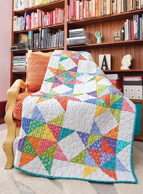 Charm Pack Quilt Patterns, Charm Square Quilt, Quilting Digest, Charm Pack Quilt, Charm Pack Quilts, Quick Quilt, Half Square Triangle Quilts, Charm Quilt, Quilt Care