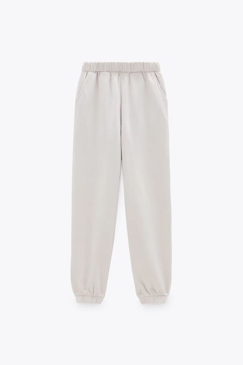 Women's Trousers | ZARA United Kingdom Sweatpant Outfits, Oyster White, Latex Leggings, Jogging Pants, Crop Sweatshirt, High Waisted Trousers, Hooded Pullover, Who What Wear, Comfy Outfits