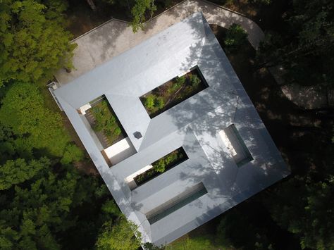 It is a Garden house by Megumi Matsubara & Hiroi Ariyama Japanese Forest, Karuizawa, Internal Courtyard, Plant Projects, Garden Stand, One Story Homes, House Building, Forest House, Nagano