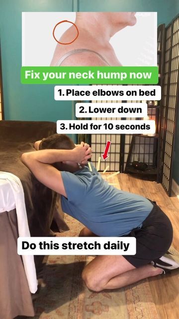 Better Posture Exercises, Posture Correction Exercises, Healing Massage, Neck Hump, Neck Exercises, Posture Exercises, Improve Your Posture, Body Stretch, Easy Yoga Workouts