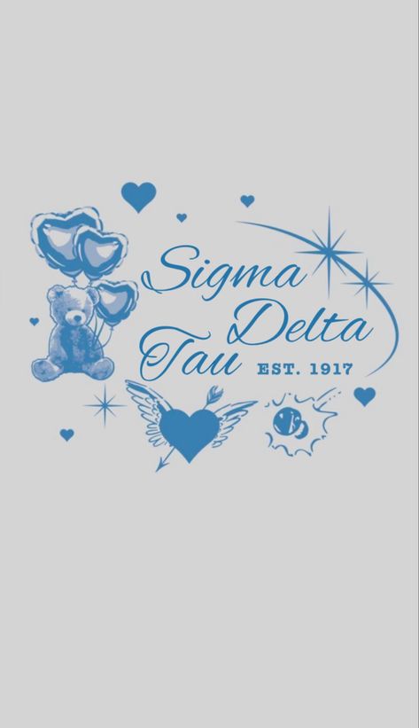 Sigma Delta Tau Canvas, Sigma Delta Tau Graphic, Little Gifts Sorority, Minimal Shirt Design, Tau Gamma, Philanthropy Shirts, Recruitment Shirts, Sigma Delta Tau, Stencil Fabric