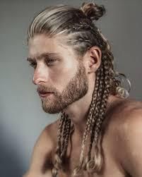 Viking Hairstyles Male, Long Hair Braided Hairstyles, Guys With Long Hair, Viking Haircut, Hairstyles For Guys, Viking Braids, Mens Hairstyles Thick Hair, Hair To One Side, Viking Hair