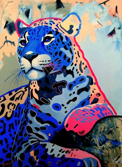 Interior Design Rules, Panther Animal, Art For Interior Design, Arte Pin Up, Paintings Landscape, Leopard Art, Design Rules, Tiger Art, Hur Man Målar