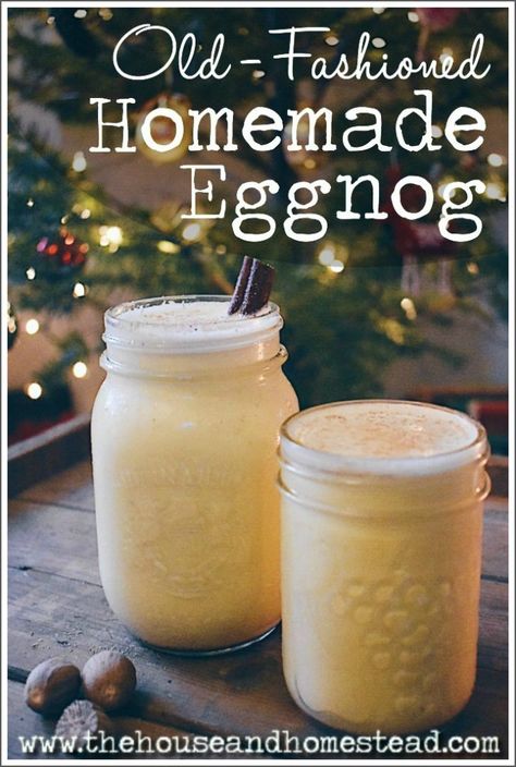 Old-Fashioned Homemade Eggnog Recipe | The House & Homestead Dessert Recipes, Diet Recipes, Homemade Eggnog Recipe, Eggnog Recipe Homemade, Homemade Eggnog, Eggnog Recipe, Egg Nog, Healthy Diet Recipes, Coffee Creamer