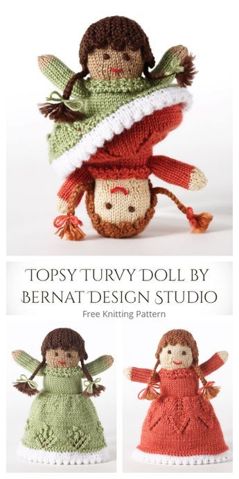 Amigurumi Topsy-Turvy Doll Free Knitting Patterns - Knitting Pattern Topsy Turvy Doll Pattern Free, Free Doll Knitting Patterns, Charity Knitting Patterns Free, Knitted Doll Patterns Free, Free Knitting Patterns Toys, Free Toy Knitting Patterns, Free Christmas Knitting Patterns, Knitting Toys Easy, Knit Doll Clothes