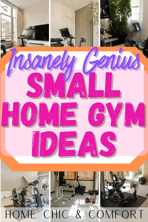 7 Insanely Clever Ideas For Your Mini Home Gym - Home Chic & Comfort Gym Set Up In Garage, Living Room Gym Storage, Minimalist Workout Room, Eclectic Home Gym, Basic Gym Equipment At Home, How To Hide A Treadmill, Setting Up A Home Gym, Small Weight Room Ideas, Bedroom Home Gym Ideas