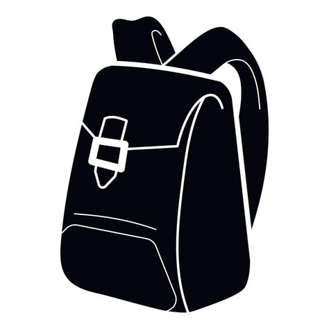 Canvas backpack icon, simple style Backpack Icon, Canvas Backpack, Simple Style, Vector Art, Backpacks, Canvas