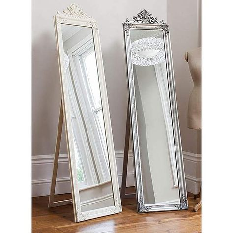 Lambeth White 179x46cm Cheval Mirror | Dunelm Long Mirror, Freestanding Mirrors, Cheval Mirror, Leaner Mirror, Traditional Bedroom, Living Room Mirrors, Standing Mirror, Bedroom Mirror, Jonathan Adler