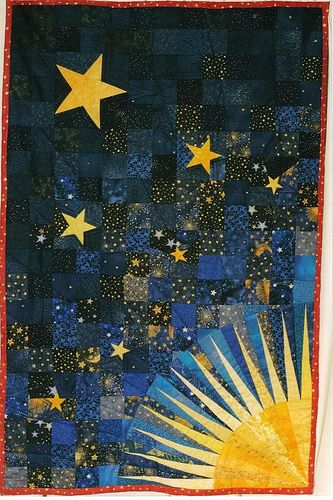 Starburst // make the sun a moon, cool idea for an appliqué quilt for my new home. Star Quilts, Oh My Stars Quilt Pattern, Quilting Stars, Colchas Quilting, Space Quilt, Sky Quilt, Moon Quilt, Landscape Quilts, Pdf Quilt Pattern