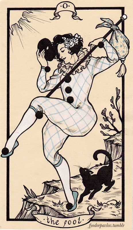 The Fool. Major Arcana Fyodor Pavlov, Tarot The Fool, 16 Tattoo, Tarot Tattoo, Tarot Meanings, Tarot Cards Art, Tarot Art, Arte Inspo, Major Arcana