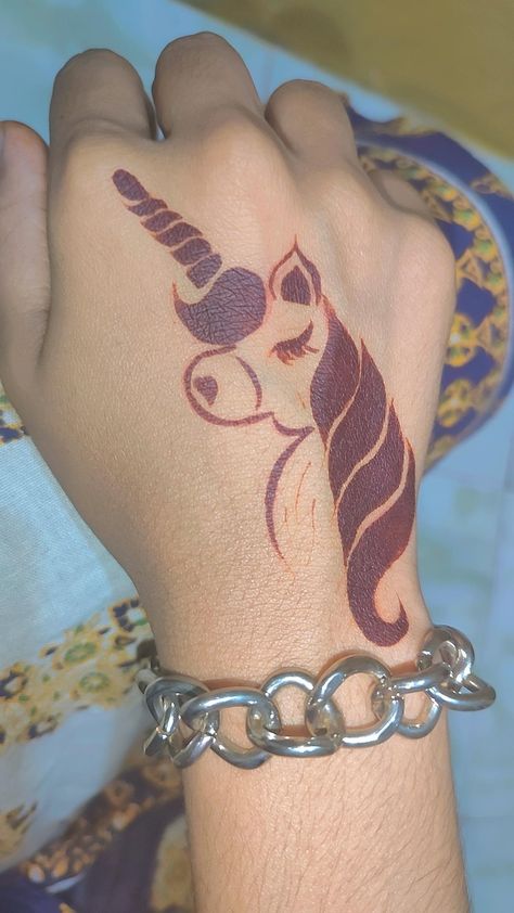 Created by Iqra 💞 Unicorn Mehendi, Unicorn Mehndi Designs, Unicorn Horse, Latest Mehndi, Henna Designs Hand, Latest Mehndi Designs, Mehndi Designs For Hands, Henna Designs, Mehndi Designs