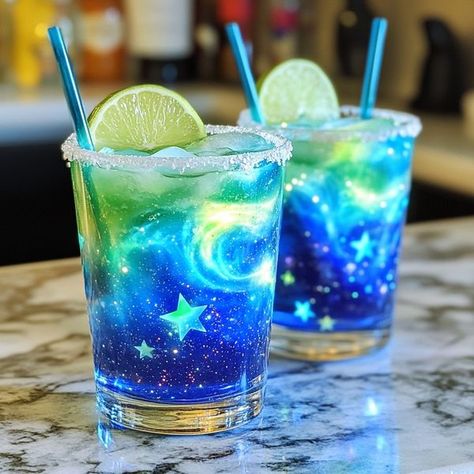 Fancy Drinks Aesthetic, Carnival Drinks, Fantasy Drinks, Galaxy Drink, Galaxy Food, Galaxy Cocktail, Pop Drink, Drinks Aesthetic, Pretty Alcoholic Drinks