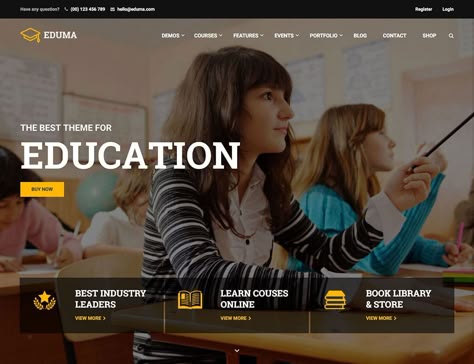 Learning Template, Teacher Photo, School Website, Education Organization, Learning Management System, Woocommerce Themes, Education Kindergarten, Math Videos, Cool Themes