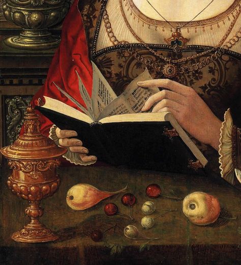 painter: Pieter Coecke van Aelst Saint Mary Magdalene, Rennaissance Art, Mary Magdalene, Saint Mary, Woman Reading, Old Paintings, Historical Art, Detail Art, Ethereal Art