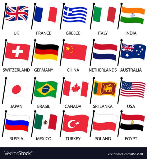 Country Name List, World Flags With Names, Different Country Flags, All Country Flags, World Country Flags, Country Colors, Reading Comprehension For Kids, Flag Drawing, Shape Coloring Pages