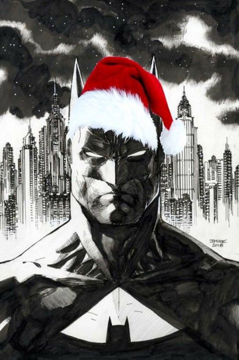 Dc Christmas Dc Comics, Christmas Batman Pfp, Batman Christmas Wallpaper, Batman Christmas Pfp, Gotham Christmas, Batman Panels, Christmas Batman, Christmas Superhero, Naruto Jutsu