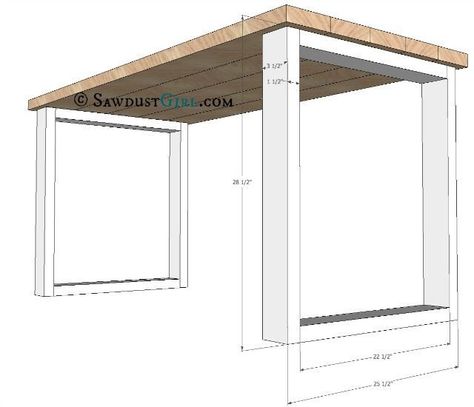 Furniture, Wood, Sawdust Girl, Desk Plans, Wooden Table, Loft Bed, Loft, Desk, Bed