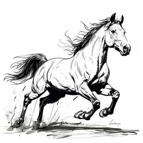 Horse running isolated pencil drawing on white paper artwork | Premium AI-generated image Christmas Horse Drawing, Draw Horse, Horses Artwork, Abstract Horse Art, Horse Running, Horse Sketch, Barn Animals, Pencil Sketch Images, Abstract Horse