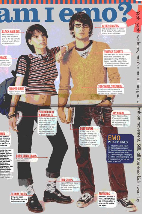 29 Things Every '90s Emo Kid Definitely Remembers 2000s Magazines, 90s Emo, Fashion Guys, Black Hair Dye, Midwest Emo, Diy Outfits, Emo Aesthetic, 2000s Emo, Teen Magazine