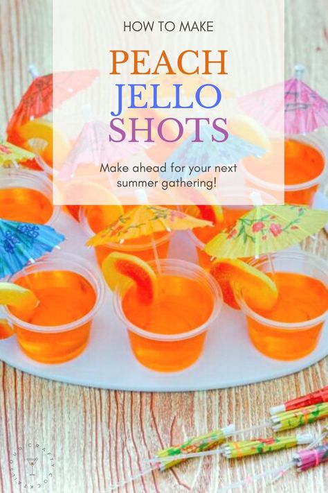 Peach Jello Shots, Spring Drink Recipes, Best Jello Shots, Peach Jello, Jell O Shots, Quinoa Recipes Healthy, Peach Vodka, Jello Shot Recipes, Homemade Popsicles