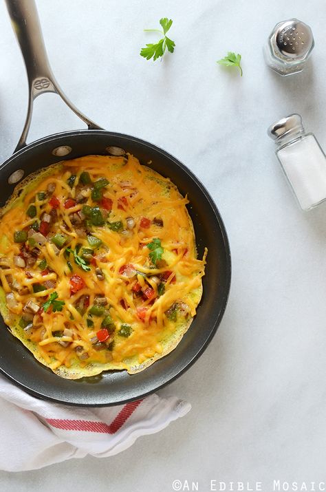 Cheesy Western Omelet {Lactose-Free; Gluten-Free} 2 Western Omelette Recipe, Omelet Casserole, Western Omelette, Enchiladas Recipes, Omlet Recipes, Breakfast Enchiladas, Cheese Alternatives, Omelette Recipe, Sans Gluten Sans Lactose