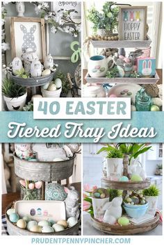 Get some inspiration for decorating your Easter tiered tray. From farmhouse Easter tiered tray decor ideas to rustic Easter tiered trays, there are plenty of spring decor ideas for your tiered tray to choose from. Easter Tiered Tray Ideas, Easter Tray Decor Ideas, Tiered Tray Ideas, Tiered Tray Decor Ideas, Tray Decor Ideas, Three Tier Tray, Spring Decor Ideas, Tiered Tray Stand, Easter Tiered Tray