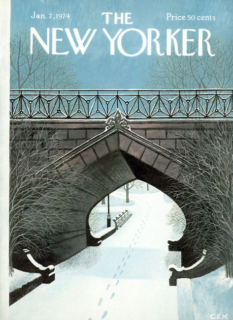 New Yorker January, The New Yorker Magazine, Charles Martin, New Yorker Magazine, New Yorker Covers, Winter City, Old Magazines, January 7, Cover Artwork