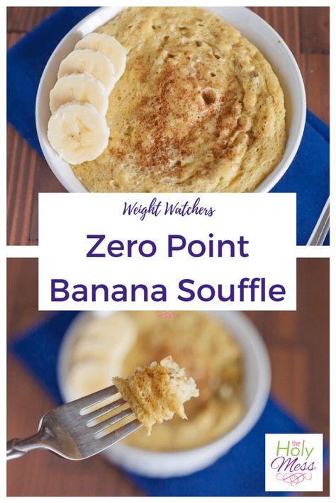 A sweet zero Freestyle points breakfast or snack! This Weight Watchers Zero Point Banana Souffle recipe makes a hearty snack for you to enjoy with zero points and all whole ingredients. Zero Point Banana Souffle, Banana Souffle, Dessert Ww, Weight Watcher Desserts, Souffle Recipes, Weight Watchers Snacks, Weight Watchers Recipes Desserts, Weight Watchers Free, Weight Watchers Breakfast