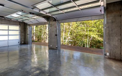 Learn if a polished concrete garage floor is as durable as you think. Also, how concrete is polished and some alternatives to the polished concrete look. Concrete Garage Floor, Garage Floors Diy, Vinyl Garage Flooring, Garage Flooring Options, Garage Punk, Garage Boden, Concrete Garages, Concrete Garage, Garage Floor Paint