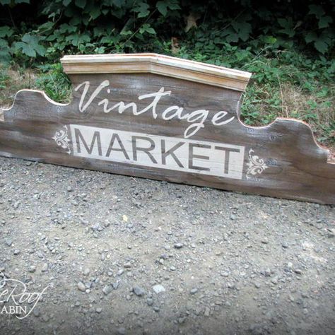 Blue Roof, Market Sign, Antique Booth, Sign Of The Times, Booth Display, Rustic Signs, Booth Ideas, Vintage Market, Ballard Designs