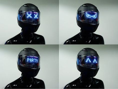 Led Motorcycle Helmet, Wrench Mask, Cyberpunk Helmet, Moto Helmet, Led Motorcycle, Led Matrix, Led Mask, Arte Robot, Cool Masks